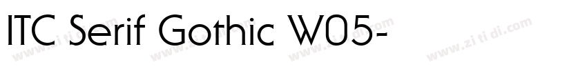 ITC Serif Gothic W05字体转换
